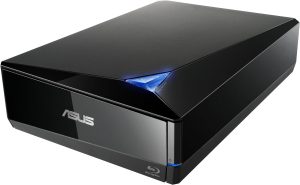 ASUS Poderoso drive Blu-ray com velocidade de gravação de 16x e USB 3.0 para unidade óptica Mac/PC BW-16D1X-U