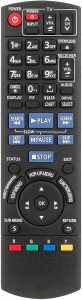 Controle remoto universal N2QAKB000076 compatível com controle remoto Panasonic DMP-BD85 Blu-ray Player