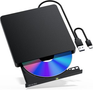 NVOPERANG Unidade externa de Blu-ray, USB 3.0 e gravador de BD/DVD/CD tipo C – Leitor de Blu-ray portátil com reprodução 3D, compatível com Windows, Linux, Mac OS (2 em 1)