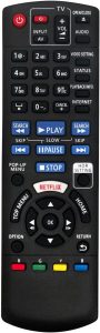 Substitua o controle remoto do leitor de Blu-ray N2QAYB001157 para Panasonic BD Blu-ray Disc/DVD Player DMP-UB300 DMP-UB400