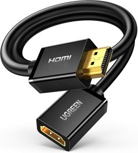 UGREEN Cabo de extensão HDMI Extensor HDMI 4K Cabo adaptador macho para fêmea de 1,5 pés compatível com Roku TV Stick PS5 PS4 Xbox Laptop PC Nintendo Switch Blu Ray Player Google Chromecast Wi